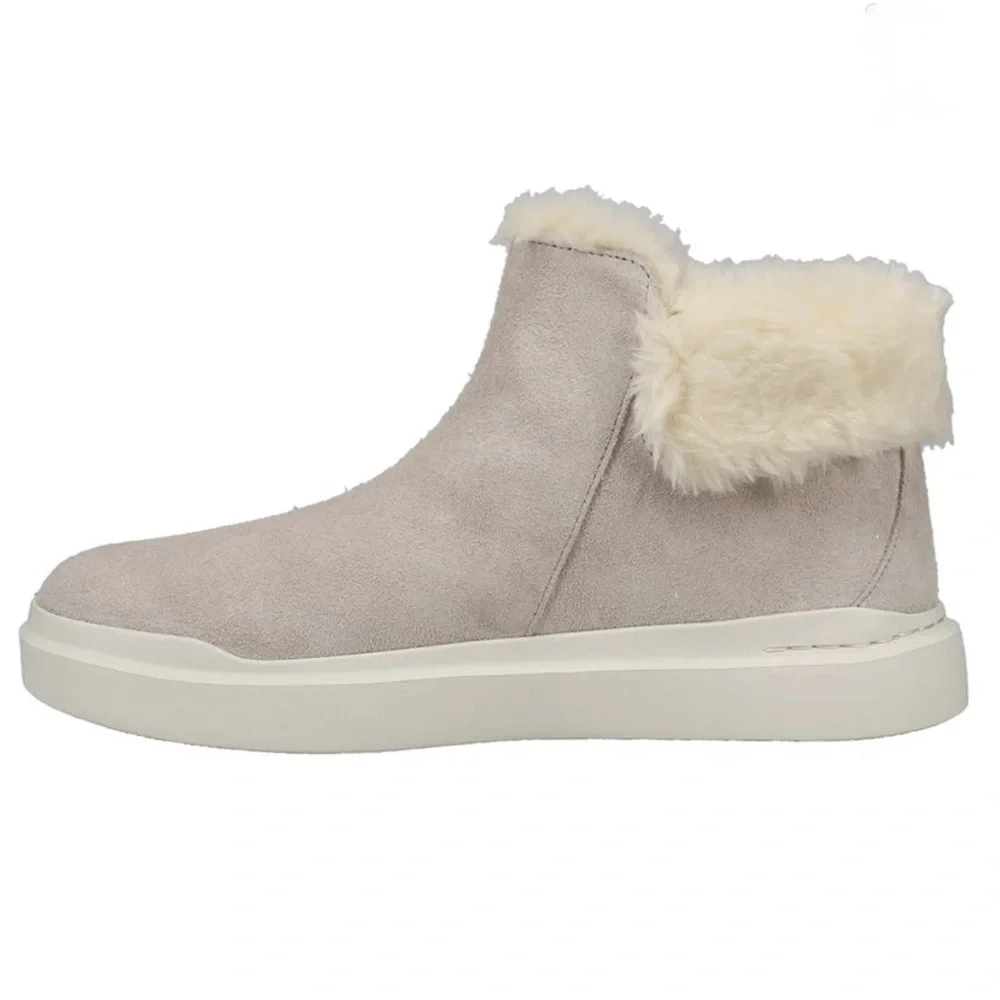 Cole Haan Grandpro Rally Round Toe Zippered Snow Suede Booties Women's Grey 10